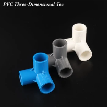 50Pcs 20mm PVC Vamzdžio Jungtis trimatis Tee Plastikinių Sodo Laistymo Žarnos, jungiamosios Detalės 