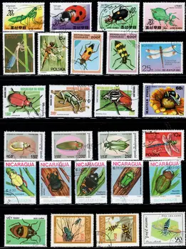 50Pcs/Daug Klaidų Vabzdžių Antspaudas Tema Visi Skirtingi Iš įvairių Šalių, NE Kartoti Pašto ženklai su Pašto Ženklą, skirtą Rinkti