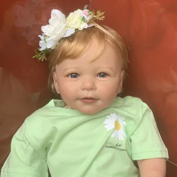 55 CM 3D-Dažų Odos Minkštas Silikoninis Atgimsta Mergina Baby Doll, Žaislų, Pavyzdžiui, Nekilnojamojo 22 Colių Princesė Bamblys Lisa Gyvas Suknelė Boneca 121900