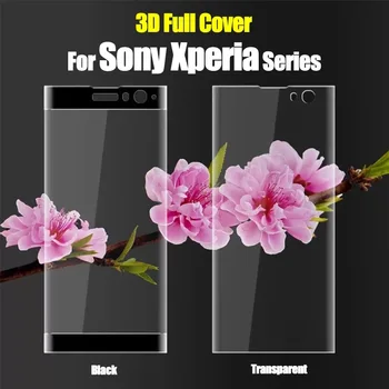 9H 3D Grūdintas Stiklas LCD Lenktas viso ekrano apsaugos Plėvelė dangtis Sony Xperia XA2 XA2 Ultra XA1 XA1 plius Apsauginė plėvelė 73204