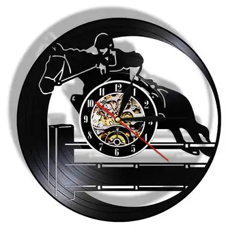 Akrilo Jodinėjimas, Sporto 3D Sieninis Laikrodis Dekoratyvinis Arklių Rider Jojimo Sieniniai Laikrodžiai Kambarį Už Equestrianism Hobis 133737