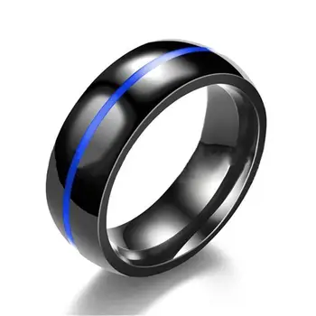 Amvie Pora Žiedus-Jis ir Jos Princesė Mėlyna Vestuvinis Žiedas Nuotaka Vestuvių Žiedas Nustatyti Vyrų Nerūdijančio Plieno Žiedas 183775