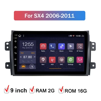 Android 10.1 automobilio multimedijos grotuvo Suzuki SX4 2006 m. 2007 m. 2008 m. 2009 m. 2010 m. 2011 m. 2012 m gps navigacijos sistema, automobilio radijas 2 din 9in 36538
