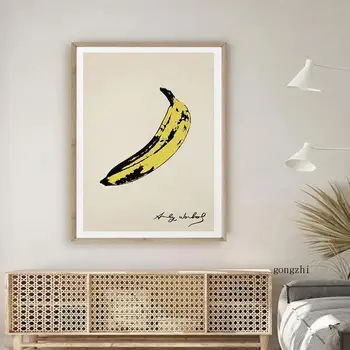 Andy Warholas Spalvinga Bananų Gėlių Plakatai Galvijų Klasikinis Drobė, Tapyba ir grafika Pop Sienos Menas Nuotraukas Kambarį Dekoro 2988