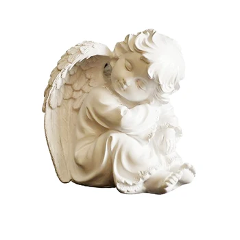 Angelo Statula Žavinga Išsamiai Ornamentu Pasakų Gražus Angelėlis Statulėlės 88793