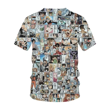 Anime Komiksų 3D Print T-Shirt Anime One Piece Vyrai Moterys Mados Streetwear O-Neck T Shirt Harajuku Tees Viršūnes Vyrų Tshirts Drabužiai