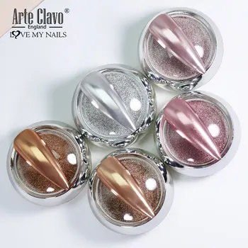 Arte Clavo Nagų Magic Mirror Galia Glitters Mirguliavimas Poveikis Chrome Pigmento UV Gel Polish 