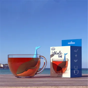 Asmeninį arbatos rinkinys banginis arbata infuser arbatos maišelį silikono banginis arbatos maišelį arbatos kiaurasamtis kelionės arbatos ištekėjimo arbatos rinkinys