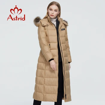 Astrid 2021 Nauji Žieminiai moteriški paltai moterims ilgas šiltas parko mados Striukė su meškėnas kailio gaubtas didelių dydžių moteriška apranga 8716