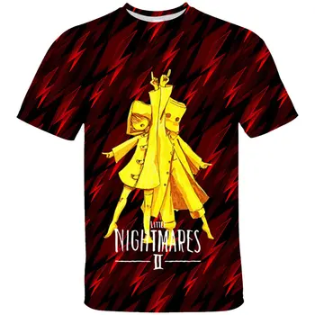 Atsitiktinis Mažai Košmarai 2 TShirts Vaikai 3D Animaciją Anime Viršūnes Tee Vasaros Negabaritinių marškinėliai Vaikų trumpomis Rankovėmis Grafinis T Marškinėliai 30