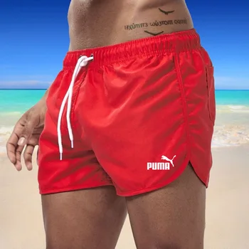 Atsitiktinis vyriški maudymosi kostiumėliai paplūdimio kelnės vasarą apatinius kietas seksualus mažas juosmens kvėpuojantis paplūdimys, banglentės