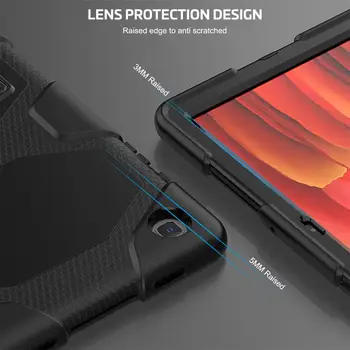 Atsparus smūgiams Silikoninis Tablet Case For Samsung Galaxy Tab A7 10.4 Atveju 2020 T500 T505 T507 su įmontuotą Atramą Apsauginis Dangtelis