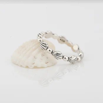Autentiškas S925 Kriauklių Žiedas Moterims Vestuves tinka Lady Fine Jewelry Mergina Pirštu anel Dovana 109535