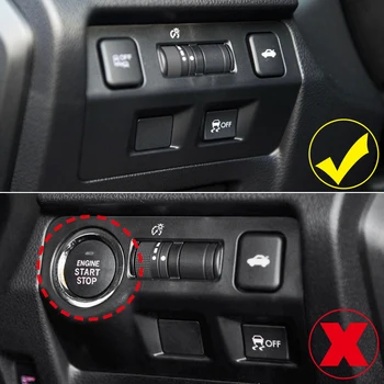 Automobilio Stilius 1PCS ABS Anglies Pluošto Interjero Galvos šviesų Jungiklį Nustatykite Padengti Apdaila už Subaru WRX STI-2019 Priedai 156950