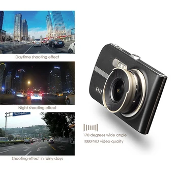 Automobilių DVR Brūkšnys Cam Vaizdo įrašymo Galinio vaizdo Kamera, Full HD Automobilių Kameros 4