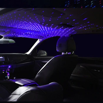Automobilių Stogo Star Šviesos Interjero LED Žvaigždėtą Lazeriu Atmosferą Projektorius SKIRTAS Hyundai Elantra i30 Kona 2016-2019 5332