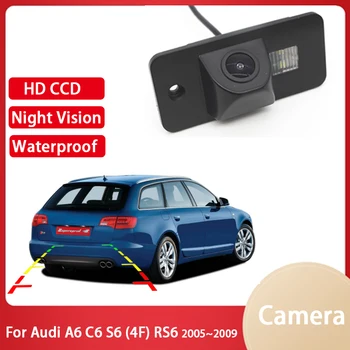 Automobilių Stovėjimo aikštelė Galinio vaizdo Kamera Audi A6 C6 S6 (4F) RS6 2005 m. 2006 m. 2007 m. 2008 m. 2009 Naktinio Matymo Atvirkštinio vaizdo Kamera aukštos kokybės RCA