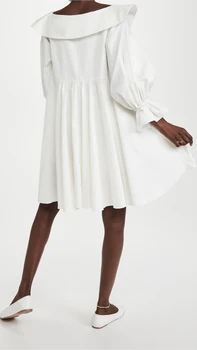 Balta Mini Suknelė Moterims Elegantiškas V-kaklo, Riešo Drugelis Rankovės Skirtos-line Šalis Suknelė Atsitiktinis Palaidų Minkšta Suknelė Vasaros 2021 38269