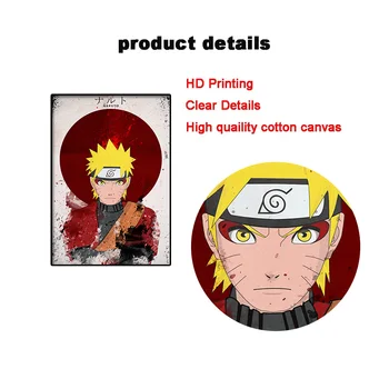 Bandai Naruto Drobės Plakatas Janpanese Anime Komiksai Drobės Tapybos Miegamojo Kambarį Dekoro Plakatai Sienos Meno Spaudinius Cudros