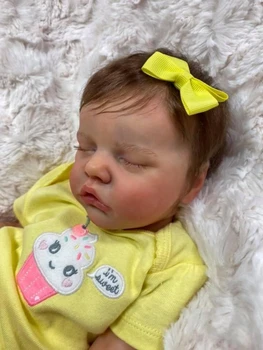 Bebes 46 cm audinio kūno modeliavimo kūdikių atgimimo lėlės mažas geltonas kietas vaikų festivalis dovana vaikų augimo partneris 36249