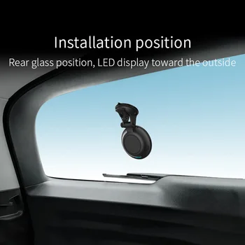 Belaidžio Automobilių Lipdukas Ženklas LED Lempos, Juokingi Emocijų Šviesos Programuojami Pranešimai Rodyti Lenta Paramos PROGRAMĄ Vaizdas Auto Interjeras 3964