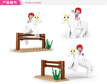 Blokuoti jojimo Modelio Blokai Apšviesti arklių Švietimo žaislai vaikams dovanų