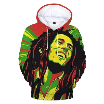 Bob Marley 3D Prited Hoodies Megztiniai Vyrams ir Moterims Reggae Palaidinės Spausdinti Puloveris Unisex Harajuku Negabaritinių Hoodies 71171