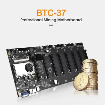 BTC-T37 Miner Plokštė, Nustatyti 8 Vaizdo Kortelės Lizdai, DDR3 Atminties, Borto VGA sąsaja, Mažas energijos suvartojimas