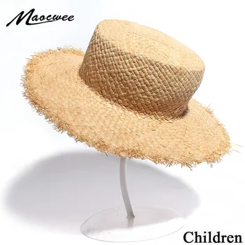 Butas Didelis Saulės Skrybėlę Vasarą, Pavasarį Vaikų Kelionės Kepurės Paplūdimio Vaikas Mielas Šiaudų Skrybėlę Kvėpuojantis Lauko UV Apsauga Vaikams Saulė Kepurės 101197