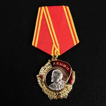 CCCP Orden Lenina SSRS Lenino Prieš Sovietų Sąjungos Karinės Medalis Rusijos Karinės Apdailos CCCP Asmuo, Aukso Ženkleliai 97093