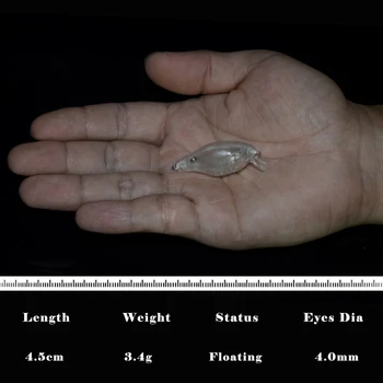CCLTBA 15vnt/daug 4.5 cm 3.4 g Suku Wobblers Unpainted Jaukų Kieto Plastiko Dirbtinius Žvejybos Tuščias Jaukai 148743