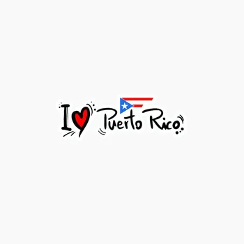 Creative I Love Puerto Rikas Šūkis Automobilių Lipdukas Langą Motociklo Dekoro Aukščiausios Kokybės Vinilo Padengti Įbrėžimams atsparus Vandeniui PVC 153702