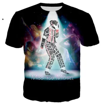 Dainininkas Michael Jackson Marškinėliai 3D Spausdinimo Roko Marškinėlius Unisex Vasarą Madinga Streetwear Hip-Hop Harajuku Mados Negabaritinių Viršūnės 489