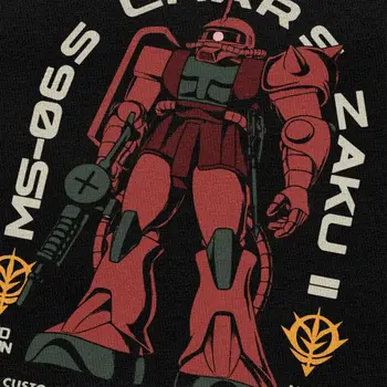 Derliaus Gundam Char s Zaku Marškinėliai Vyrams Minkštos Medvilnės Marškinėlius trumpomis Rankovėmis, Japonijos Anime Tee Viršūnes Mech Robotas Manga Mecha T-shirt 73520