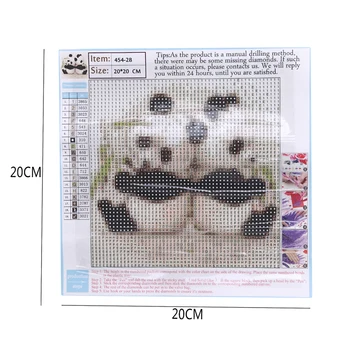 Diamond Tapybos, Siuvinėjimo Kryžiaus kvadratiniu/Apvalus Mielas Panda Valgyti Bambuko 3D Daimond Tapybos Namų Puošybai 5292