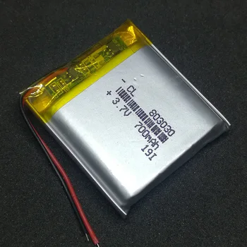 Dinto 803030 700mAh, 3,7 V Įkrovimo Baterija (akumuliatorius Li-ion Ličio Polimero Baterijų LED Šviesos MP3 MP4 MP5 Smart Žiūrėti Žaislas GPS 38079