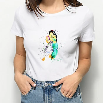 Disney Princesė moteriški Marškinėliai Estetinės T-shirt 
