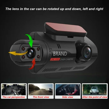 Dual Lens Car DVR Brūkšnys Cam Vaizdo įrašymo G-Sensor 1080P Vaizdo įrašymo WIFI Greitis N GPS Dashcam Brūkšnys Cam Automobilių DVR Kamera