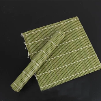 Eco-friendly suši įrankiai volelis Bambuko Geležinkelių Kilimėliai nustatyti Roll Handmake Bambuko Suši Mat Priėmimo Komplektas-žalia 114326