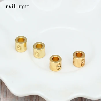 Evil Eye 1pcs turkijos Blogio Akių Žavesio Aukso Spalvos Vario Mikro Nutiesti Žavesio dėl Apyrankės Karoliai, Papuošalai Priėmimo Priedai BE34