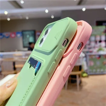 Full Camera Protection Case for iPhone 11 12 Pro Max X XS XR 8 7 6 Plus Case With Card Holder Strap Lanyard Cord Silicone Cover 175305