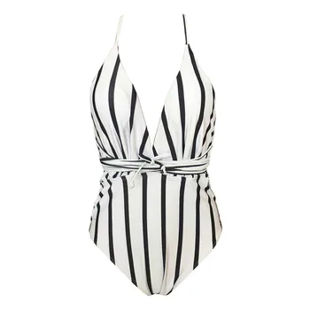 Giliai V-kaklo Bikini 2021 Moterų maudymosi kostiumėlį, Apynasrio Maudymosi Kostiumas Moterims Monokini Plius Dydžio Seksualus maudymosi kostiumėlį Vienas Gabalas Aukštos Sumažinti maudymosi Kostiumėliai