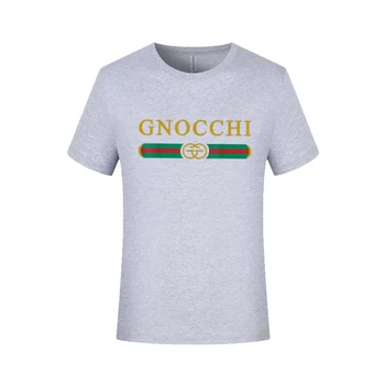 Gnocchi vintage Marškinėliai Femme Baltos Medvilnės trumpomis Rankovėmis Marškinėliai Topai Spausdinti Humoro Tumblr Hipster Tshirts Homme 140562