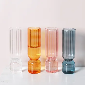 Gražus gyvenimas stiklo vaza burbulas vaza meno spalvos skaidrus mažas butelis kūrybos mielas dekoratyvinis puošybos Wazony2021 atnaujinimas 4268