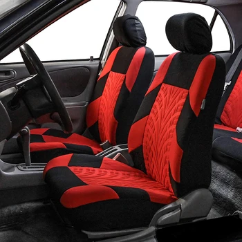 Greitas pristatymas Pilnas Automobilių Sėdynių užvalkalai Nustatyti Universaliųjų Poliesterio Audinio Auto Apsaugoti Apima Automobilio Sėdynės Raštas Raudona Moterims, Merginos 102331