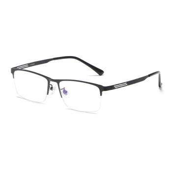 Gryno titano pusė-rėmo akiniai vyrų ultralight didelės kadrų verslo akinių rėmelis paprasta ir madinga, optiniai akiniai F2322 1588