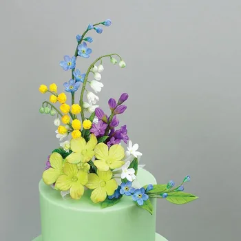 Gėlių Formos Tortas Silikono Gumos Liejimo Pro Galutinis Glaistas Baltas Aukštos Kokybės Apdailos Saldainiai, Šokoladas Minkštas Pelėsių