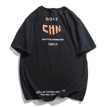 Han Vyrų vasaros laisvi marškinėliai spausdinimo raundo kaklo madingo prekės ženklo trumparankoviai marškinėliai tendencija pusė rankovėmis 5859