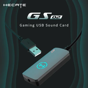 HECATE GS02 USB Garso plokštės Sąsaja USB 3,5 mm USB,7.1 Virtual Surround Garsas,RGB Apšvietimas,PC Nešiojamas PS4 pagal EDIFIER 46882