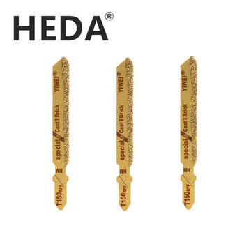 HEDA 3PCS/set T150RFF Karbido Grūdų 50 Smėlis T-Strypo Dėlionės, Geležtės, Keraminių Plytelių Pjovimo Įrankis Nauja keraminės Plytos